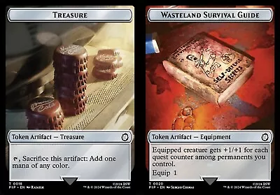 MTG 4x Treasure / Wasteland Survival Guide Double Sided Token [Fallout] • £1.99