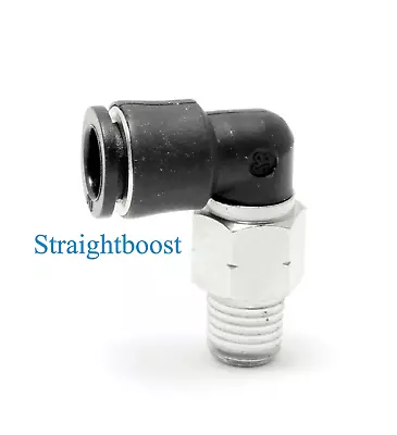 $27.75 • Buy Push To Connect Elbow 90 Fitting 1/4  OD X 1/16 NPT Male Boost/Vacuum Aeromotive
