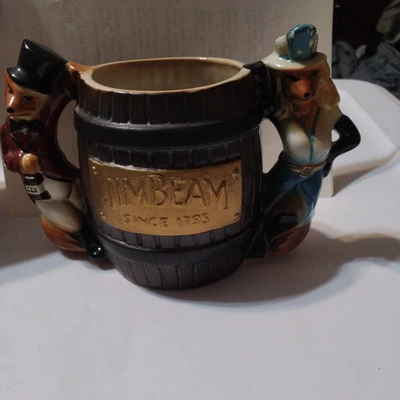 $13.99 • Buy Jim Beam Whiskey Barrel & Fox Handle Mug Regal China Figural 1980 Norfolk VA   