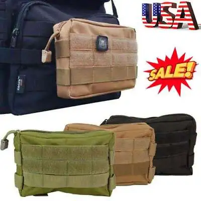 Utility Tactical Molle Pouch EDC Multi-purpose Belt Waist Pack Bag Phone Pocket • $7.90