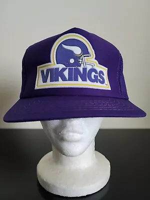 Vintage Minnesota Vikings Drew Pearson Youngan Bar Script Snapback Hat RARE • $49.50