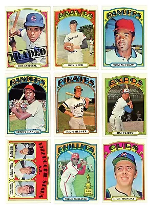 1972 Topps Baseball HIGH NUMBERS You Pick *FINISH YOUR SET* ~MORE ADDED!!~ • $9