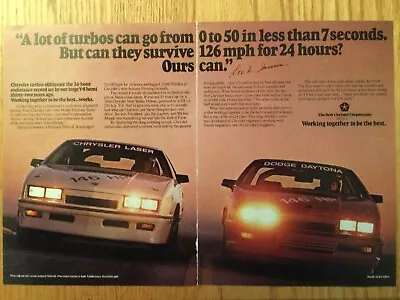 CHRY83 VINTAGE Advertisement 1986 Chrysler Laser July 1986 2 Page 2 Piece • $12.49