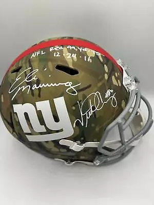 Eli Manning & Victor Cruz DUAL Autographed New York Giants Camo Replica Helmet ( • $734.85