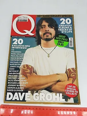 Q Music Magazine November 2006 20th Anniversary Special Issue 244 Dave Grohl • $16.96