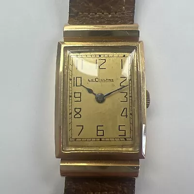 £600 • Buy Vintage Mens Jaeger -Le-Coultre Watch, 18 Ct Gold Tank Style