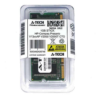 $24.99 • Buy 1GB SODIMM HP Compaq Presario V13xxAP V2000 V2000T CTO V2000Z CTO Ram Memory