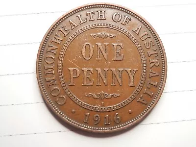 1916 KING GEORGE V COPPER PENNY    R13 • $5.50