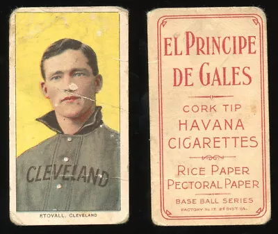 T206 George Stovall Portrait ~~ PR/FR Condition~~ EL PRINCIPE DE GALES EPDG Back • $119.99