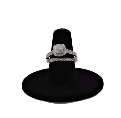 10K White Gold Ladie's Bridel Set (Size 7) • $2803.29