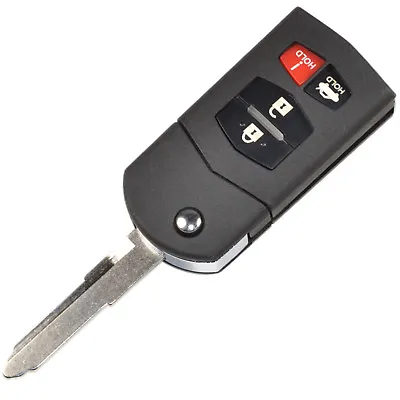 HQRP Remote Flip Folding Key Fob Shell Case Keyless Entry For Mazda 3 5 6 03-13 • $8.95