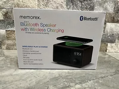 Memorex ~ Bluetooth Speaker ~ Wireless Charging ~ Fm Radio *brand New - In Box* • $25