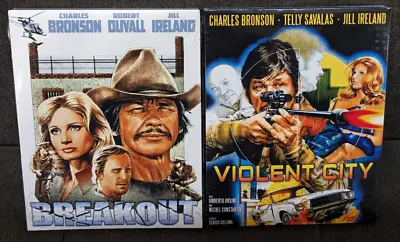 BREAKOUT And VIOLENT CITY - 2 Charles Bronson Classics NEW BLU RAY + SLIPCOVERS! • $34.99