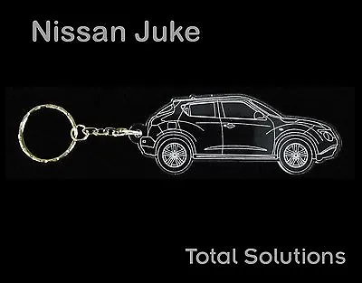 Nissan Juke - Acrylic Plastic Car Shape Keyring - Laser Cut & Engraved • £3.70