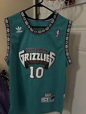 Adidas Hardwood Classics Jersey Vancouver Grizzlies #10 Bibby Teal Mens Medium M • $25