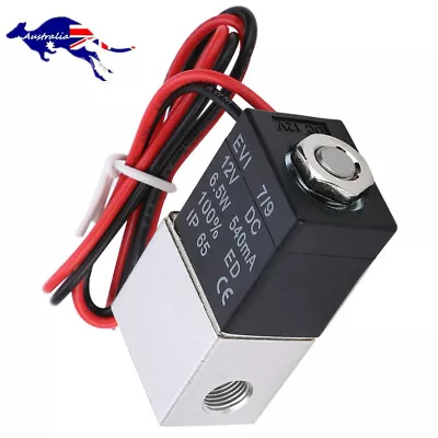 $18.25 • Buy DC 12V Solenoid Valve 1/4  Normally Closed 2 Way Quick Release Pneumatic Valves