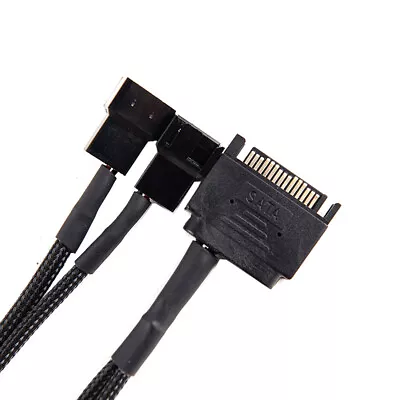 SATA 15Pin To 2*3pin/4pin Cooling Fan Splitter Hub Converter Adapter PWM Ca_hf • $3.94