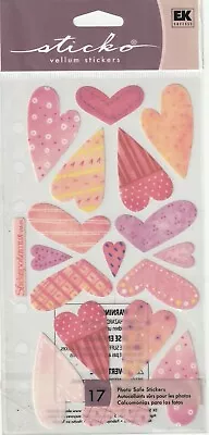 Vintage Sticko Flat Stickers VELLUM SWEETHEARTS Theme 52390 FAST FREE Shipping! • $2.85