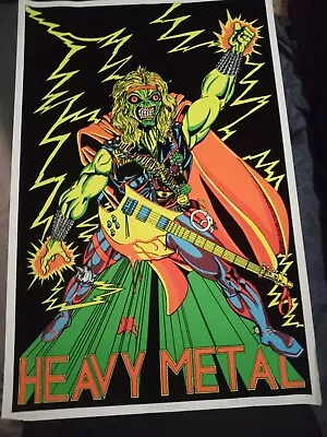 VTG 1980 Scorpio HEAVY METAL #1616 Blacklight Velvet Poster 23  X 35  RARE P28 • $100