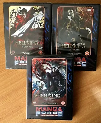 HELLSING ULTIMATE MANGA FORCE DVD Volumes 1 2 4 Anime SEALED • £13