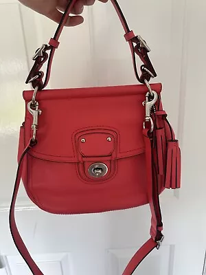 Coach Legacy Willis Handbag In Coral - Silver Hardware Hardly Worn • $199