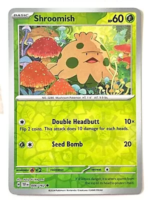 Pokemon - Shroomish 006/162 - Reverse Holo  - Temporal Forces - NM/M • $0.99