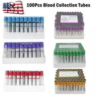 100Pcs Blood Collection Tubes Blood Coagulation Tubes 12 X 75mm For Laboratory • $24.99