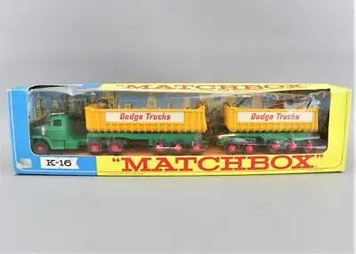 Vintage Matchbox Lesney King Size K-16 Dodge Tractor W/ Twin Tipper Train NrMnt • $459.97