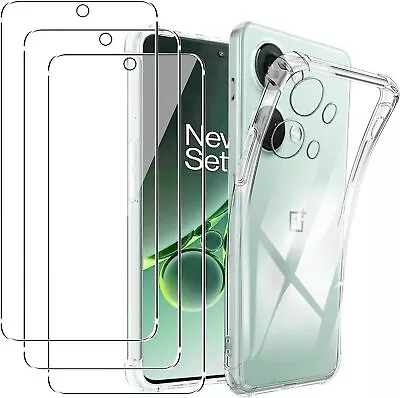 Shockproof Clear Soft TPU  Bumper Case+Glass Screen Protector For OnePlus Nord 3 • $8.78