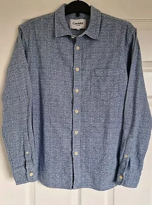 Corridor NYC Men's Blue Textured Knit Shirt -A/W18  Medium PTP 22  • £55