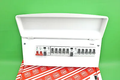 MK Sentry 10 Way Loaded Metal Clad Consumer Unit Dual RCD Fuseboard With 10 MCBs • £84.99