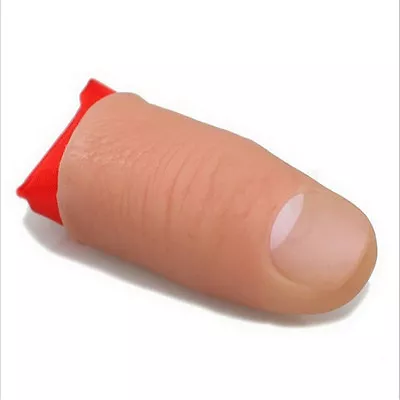 £2.82 • Buy 3x Thumb Tip Finger Fake Magic Trick Vinyl Toy Fun Joke Prank Vanish Red Silk SE