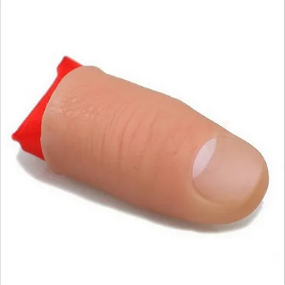 3x Thumb Tip Finger Fake Magic Trick Vinyl Toy Fun Joke Prank Vanish Red Silk SE • £3.11