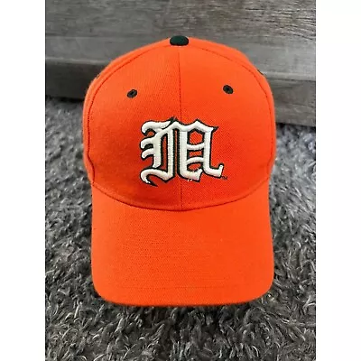 Vintage Zephyr University Of Miami Hurricanes Orange Fitted Hat Size 7.5 A1 • $21.24