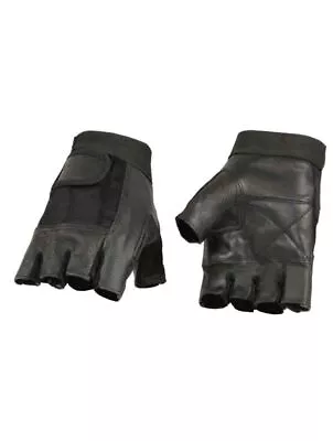 Weightlifting Leather GlovesMotorcycle Cycling Exercise Gym Fingerless Workout • $7.99