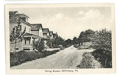 Romig Square MIFFLINBURG PA 1909 Union County Postcard • $6.99