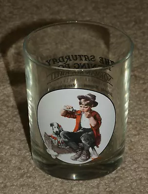 Norman Rockwell Saturday Evening Post Whiskey Glass  Bedside Manner  Mug Cup • $6.95