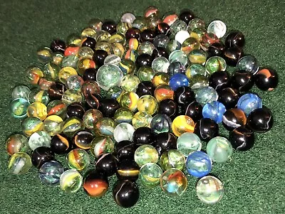 Over 125-Vintage Marbles-Mix Of Vintage Glass Reactive Glow Antique Unique- • $29.99