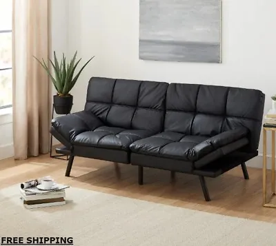 Memory Foam Futon Sofa Bed Couch Sleeper FULL Size Convertible Foldable Loveseat • $247.73