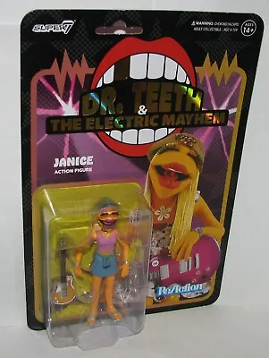 Super7 The Muppets Dr. Teeth & Electric Mayhem JANICE ReAction 3.75  Figure NEW • $19.99