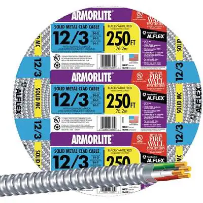 Southwire 250 Ft. 12/3 MC Armored Cable Electrical Wire 68583455 Southwire • $272.30