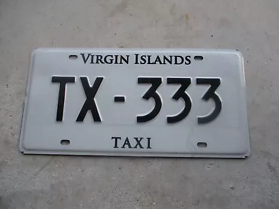 Virgin Islands  TAXI  License Plate  #   333 • $25