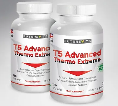 T5 Fat Burners Strongest Advanced Thermogenic Capsules Weight Loss Pills 2 X 180 • $55.66
