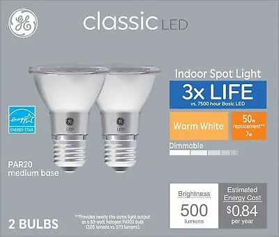 Classic 50-Watt EQ LED Par20 Warm White Dimmable (2-Pack) *** FREE SHIPPING *** • $14.95