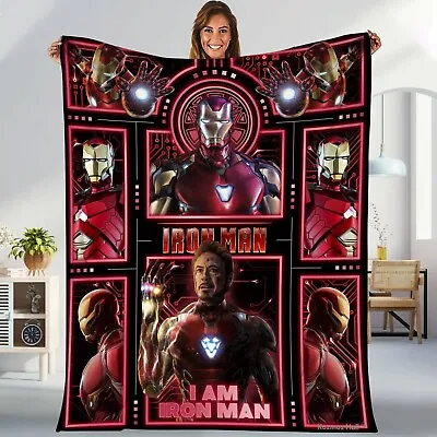 Iron Man Blanket  Avengers Infinity War Avengers Endgame Blanket  Marvel Superhe • $79.98