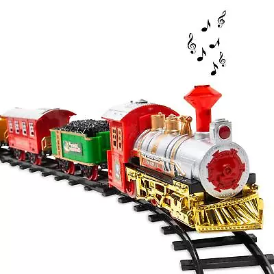 Train Set Battery With Music Powered Christmas Toy Kids Railway Track Lights • £12.99