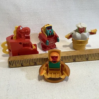 Vtg ‘80 1990 McDonald 4 CHANGEABLES Food Transformers Happy Meal Burger Fries +2 • $14.95