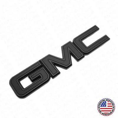 14-19 GMC Sierra Front Grille Letter Logo Emblem Adhesive Nameplate HD Black • $34.99