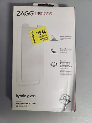 Zagg Invisible Shield Hybrid Glass For IPhone 13 Mini 5G Compatible • $9.30