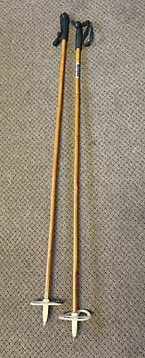 NICE VERY OLD Vintage Set Of Bamboo Snow Ski Poles Measuring 51  Long Nordic • $25.99